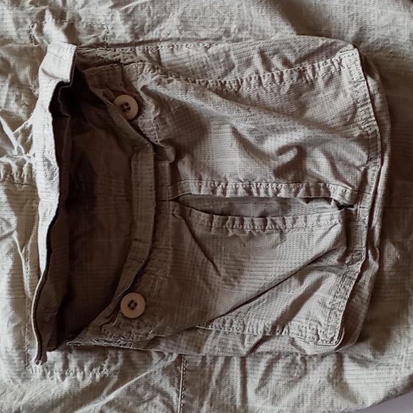 Champs Sports BNWOT Men's Cargo Shorts Camel Tan w Beige Stripe Button Fly SZ 36 - Picture 9 of 14